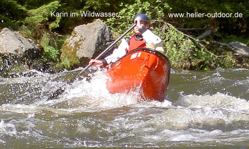 Karin Heller im Wildwasser